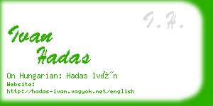 ivan hadas business card